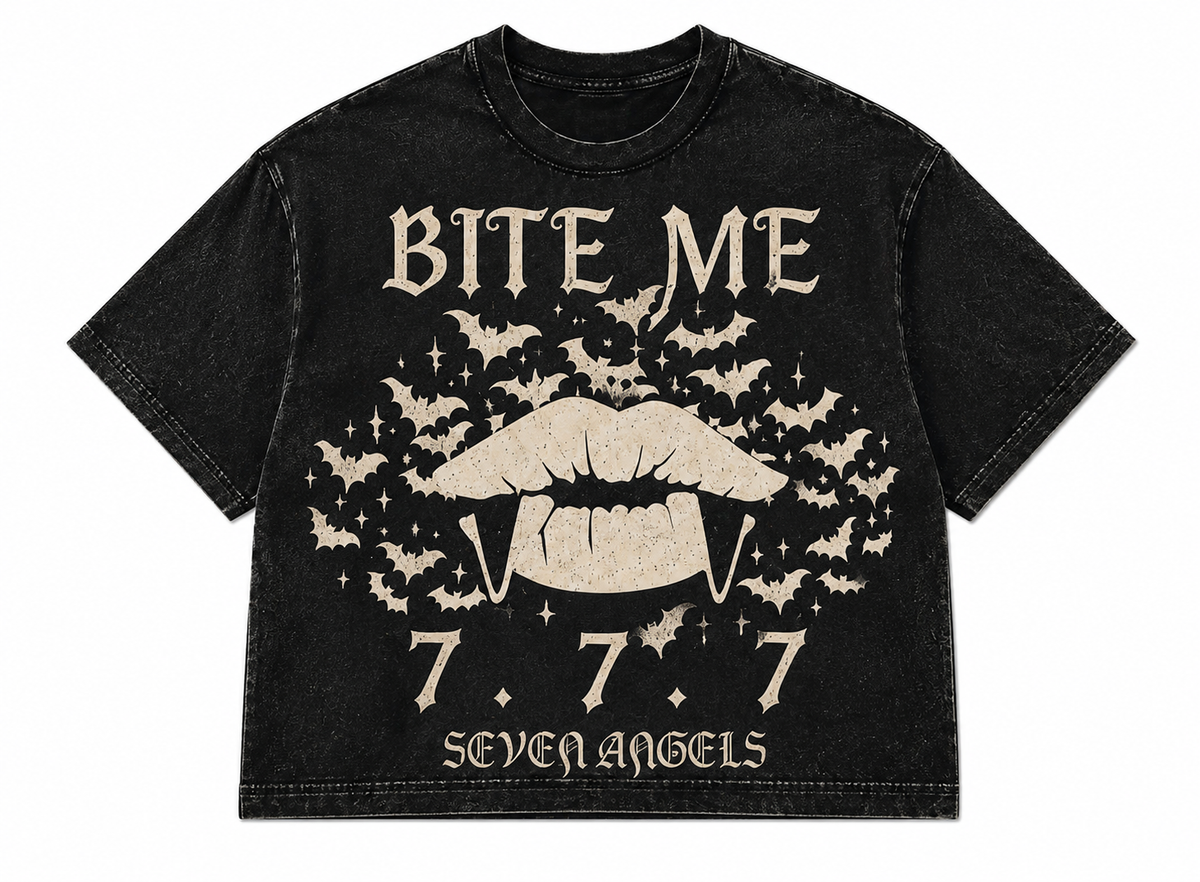 BITE ME Vintage T-Shirt — Black